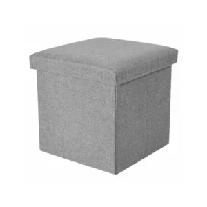 4986 Living Room Cube Shape Sitting Stool with Storage Box. Foldable Storage Bins