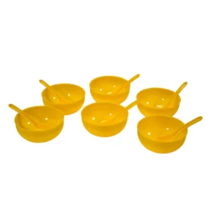 Soup Bowl Spoon Set Plastic For Kitchen & Home Use..