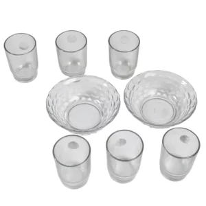 Bowl & Glass Set Best Serving Set 2 Bowl & 6 Glass Set For Home & Kitchen Use