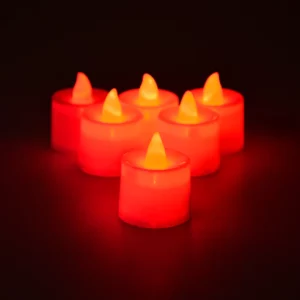 Red Flameless LED Tealights Candle (Pack Of 24)