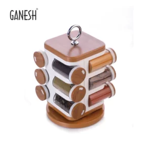 Ganesh 12-Jar Revolving Spice Rack Masala Box.