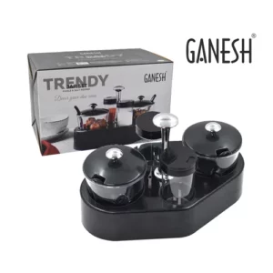 Ganesh trendy Condiment set For Kitchen Transparent jar For Easy To Access Spice